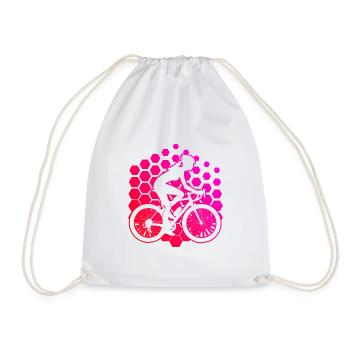 Bicycle Cycling Mtb Cycling Bike - Drawstring Bag - white - Front