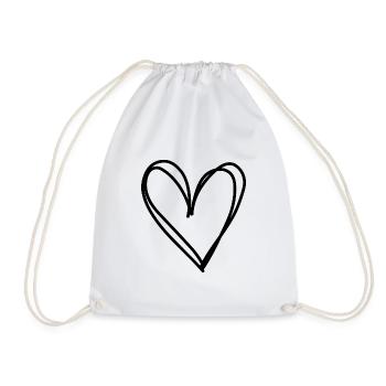Cœur Cœur Amour Amour Partenaire Couples Mignon - Sac de sport léger - blanc - Devant