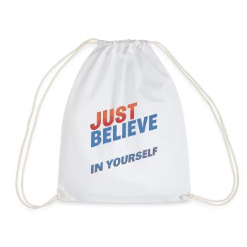 UST BELIEVE – T-Shirt & Accessoires - Turnbeutel - Weiß - Vorne
