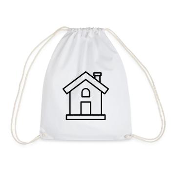 House Outline - Drawstring Bag - white - Front