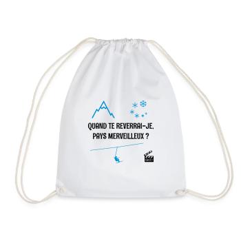 Quand te reverrai-je ? Les bronzés font du ski ! - Sac de sport léger - blanc - Devant