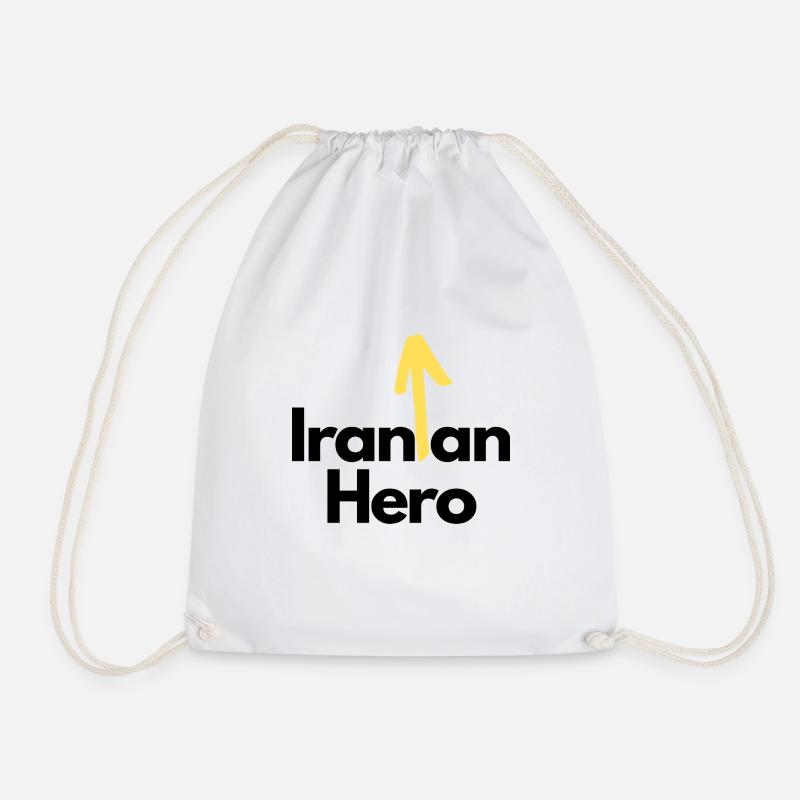 Iranian Hero Black - Turnbeutel - Weiß