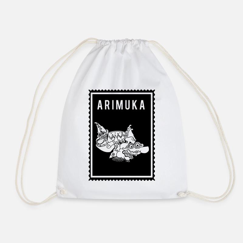 Arimuka - Wayang - Drawstring Bag - white