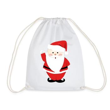 Père Noël Joyeux Noël Coeur T-Shirt d’amour - Sac de sport léger - blanc - Devant