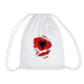 Albanien Flag - Turnbeutel - Weiß - Vorne