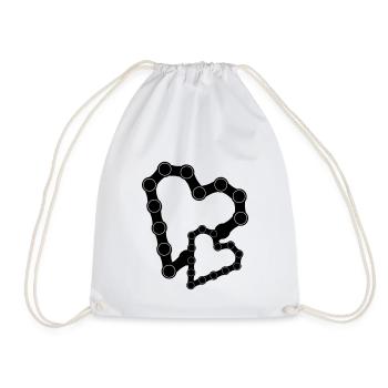 Would have had bicycle chain 05 - Drawstring Bag - white - Front