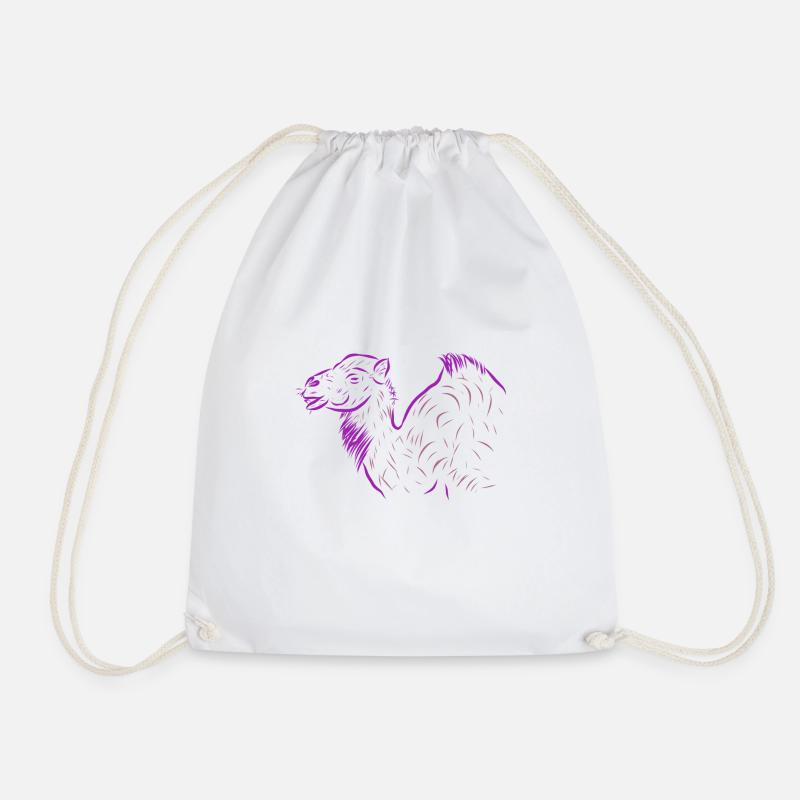 Camel - Drawstring Bag - white