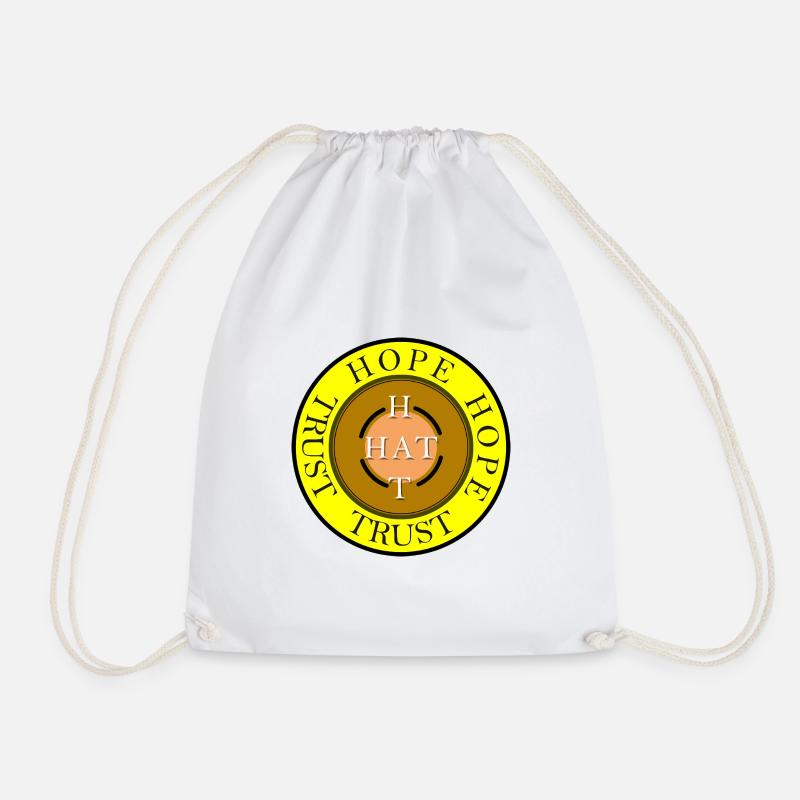 Hope and Trust Emblem - Drawstring Bag - white