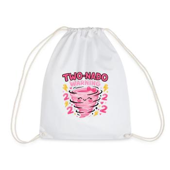 Avertissement à deux nado : 2e anniversaire design - Sac de sport léger - blanc - Devant