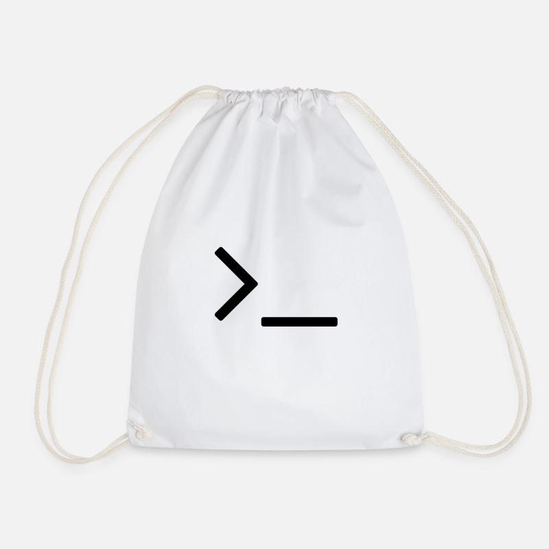 terminal - Drawstring Bag - white