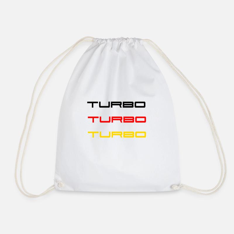 TURBO Auto - Turnbeutel - Weiß