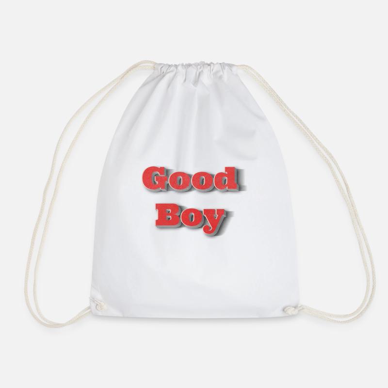 Good Boy - Drawstring Bag - white