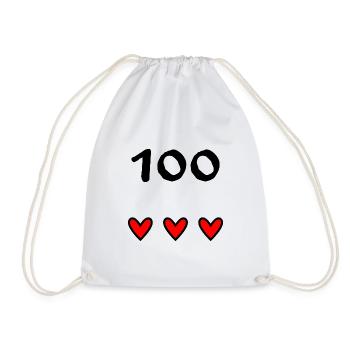 100. 100 ANS. 100e ANNIVERSAIRE. ANNIVERSAIRE 100 - Sac de sport léger - blanc - Devant