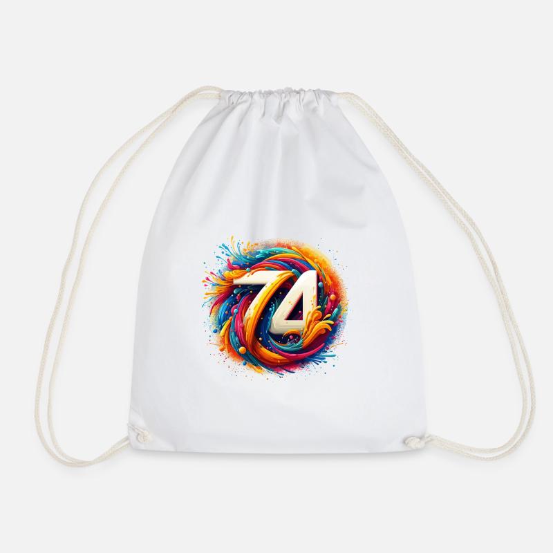 74 COLORFUL - Drawstring Bag - white