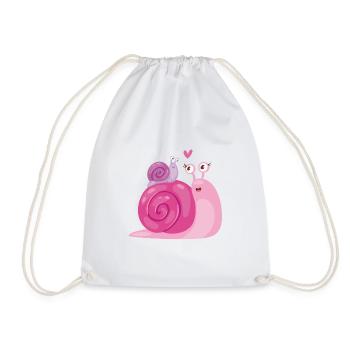 Drôle d’escargots amoureux - Sac de sport léger - blanc - Devant