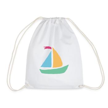boat Geschenk Boot Schiffboat Geschenk Boot Schiff - Turnbeutel - Weiß - Vorne