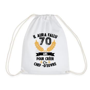 70 ans anniversaire 70 anniversaire cadeau 70 ans - Sac de sport léger - blanc - Devant