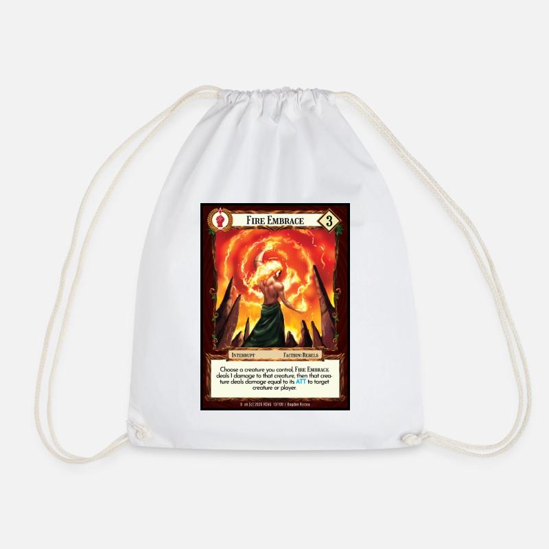 Fire Embrace - Drawstring Bag - white