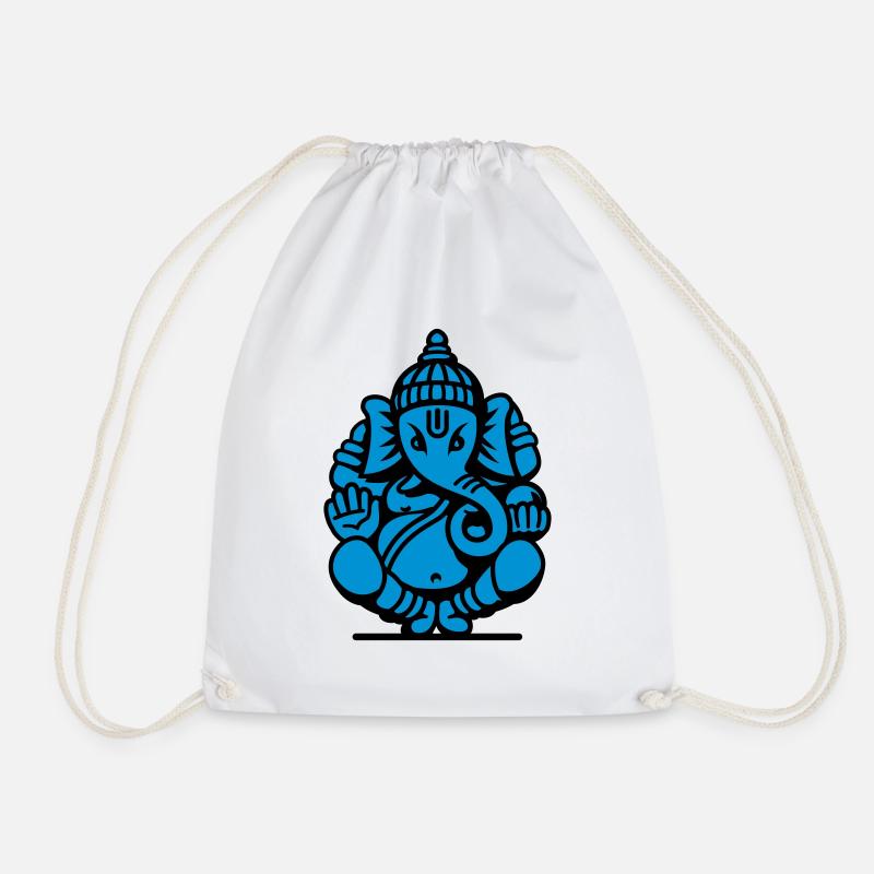 Ganesha Elefant (elephant) No.04.2_2c - Turnbeutel - Weiß