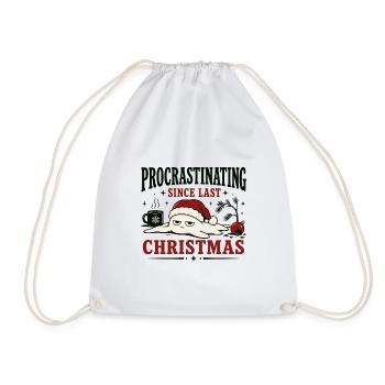 Procrastinating since last Christmas - Drawstring Bag - white - Front