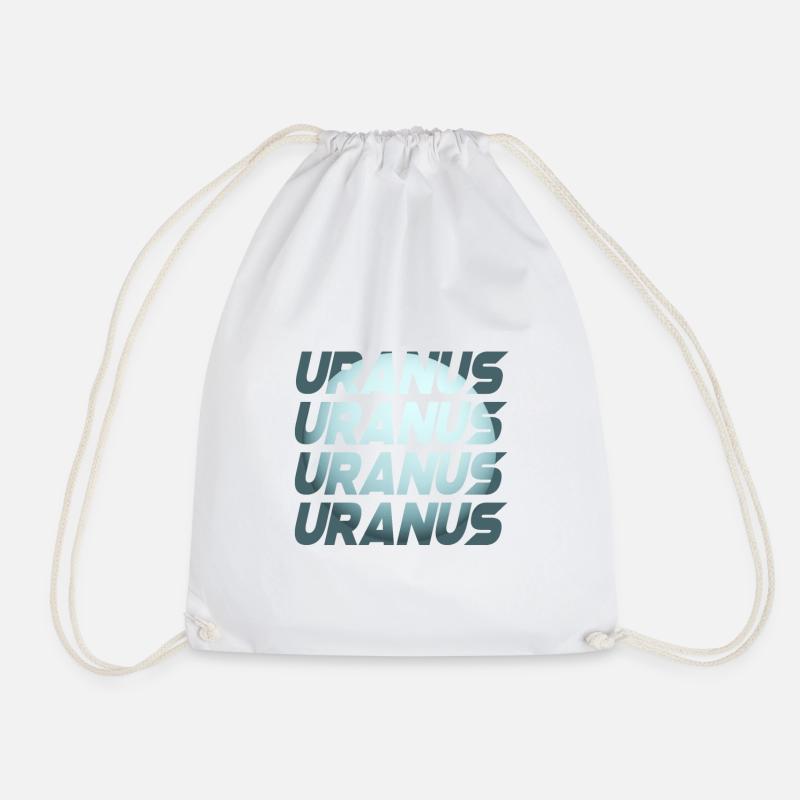Uranus Design - Drawstring Bag - white