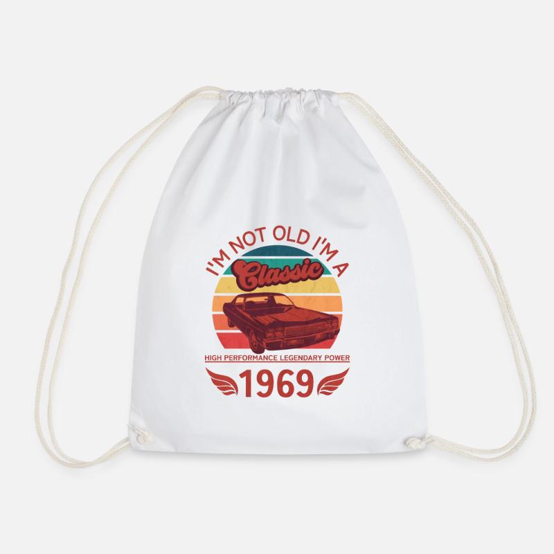I'm not old I'm a Classic - Drawstring Bag - white