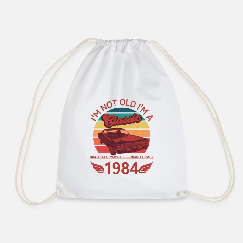 I'm not old I'm a Classic - Drawstring Bag - white