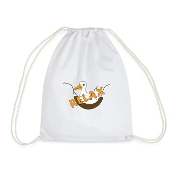 Drôle de canard disant relax - Sac de sport léger - blanc - Devant