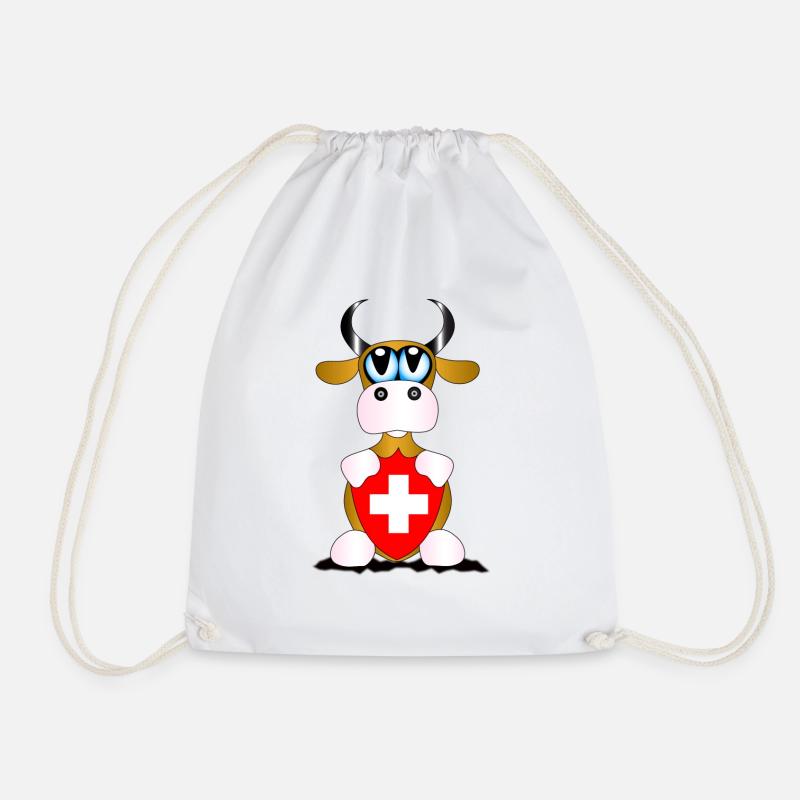 Kuh Schweiz - Turnbeutel - Weiß