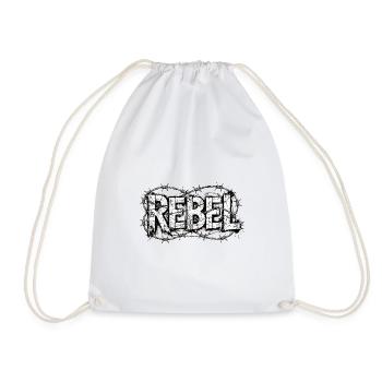 Rebellen-Stacheldrahttypografie - Turnbeutel - Weiß - Vorne