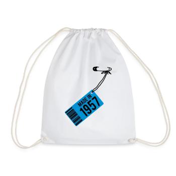 T-shirt anniversaire 1957 - Sac de sport léger - blanc - Devant