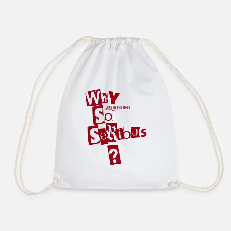 WHY? - Drawstring Bag - white