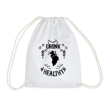 Drink Healthy - Turnbeutel - Weiß - Vorne