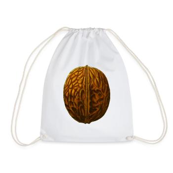 walnuts walnut veggie vegetables fruits10 - Drawstring Bag - white - Front