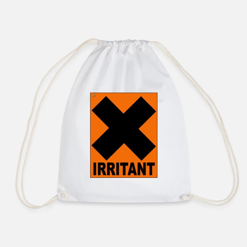 irritant - Drawstring Bag - white