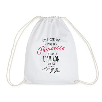princesse et Aviron - Sac de sport léger - blanc - Devant