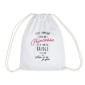 princesse et Bridge - Sac de sport léger - blanc - Devant