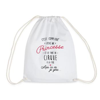 princesse et Cirque - Sac de sport léger - blanc - Devant