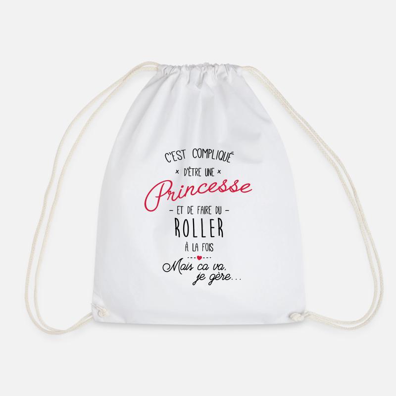 princesse et Roller - Sac de sport léger - blanc