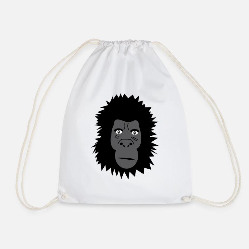 Gorilla - Drawstring Bag - white