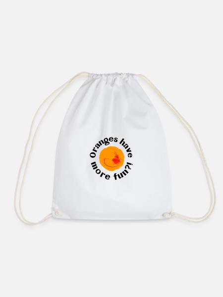 Oranges - Drawstring Bag - white