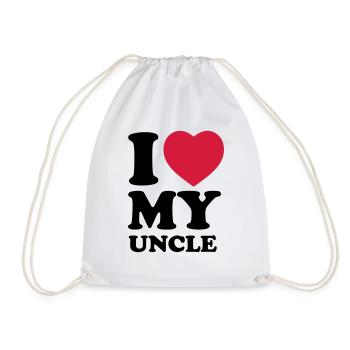 I love my uncle - Turnbeutel - Weiß - Vorne