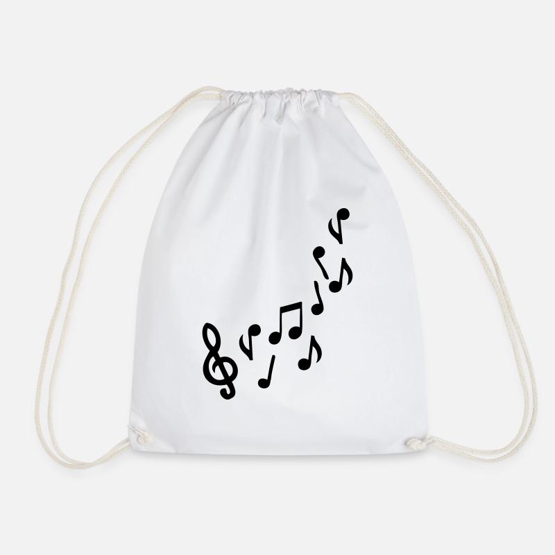 note de musique - Sac de sport léger - blanc