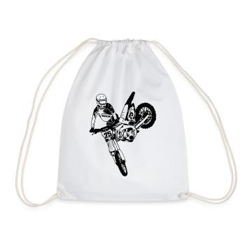 Moto Cross - motocross - Drawstring Bag - white - Front