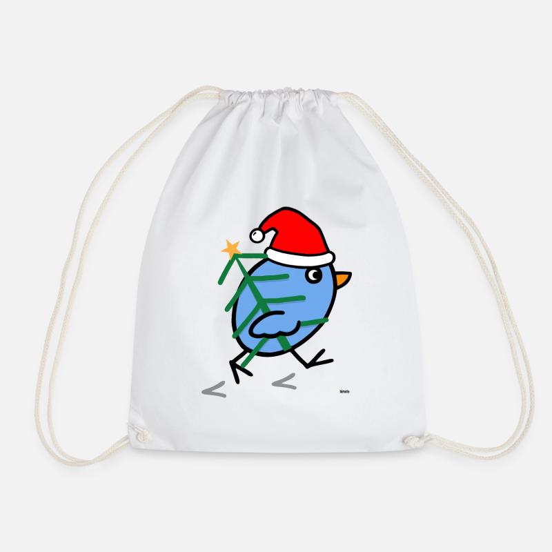 Vogel Weihnachten - Turnbeutel - Weiß