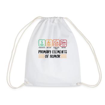 Primary Elements Of Humor - Drawstring Bag - white - Front