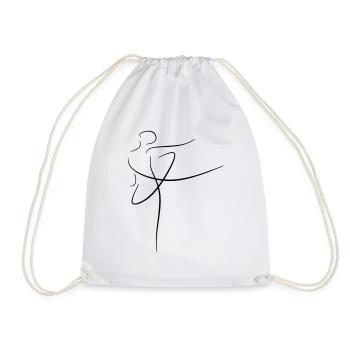 Dessin au trait danseur - Sac de sport léger - blanc - Devant