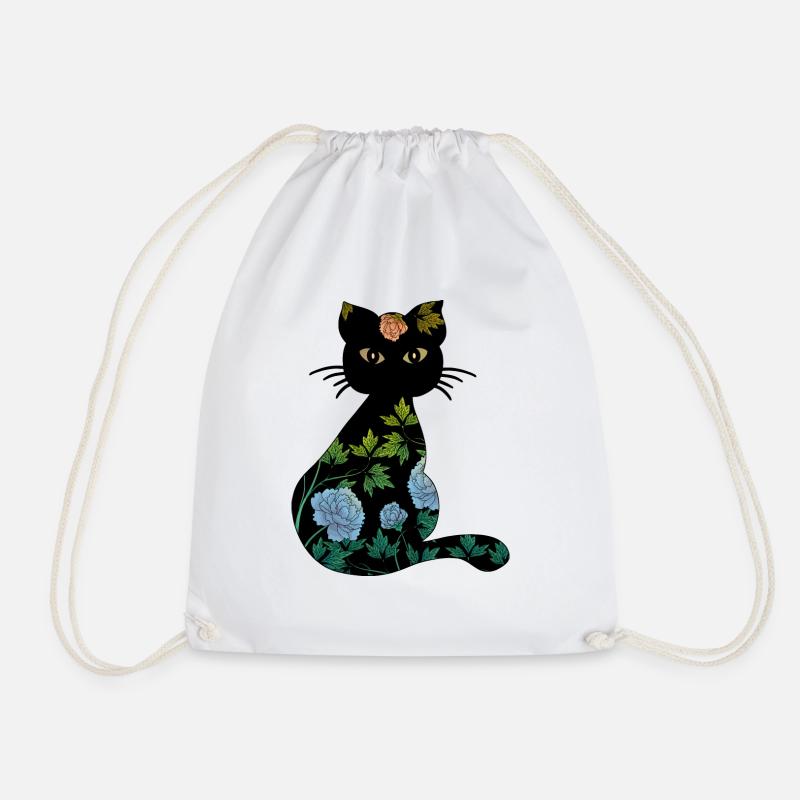 Katze - Turnbeutel - Weiß