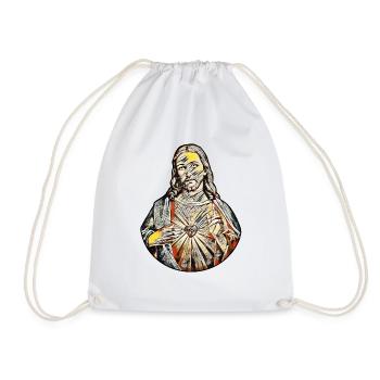 Jésus Christ * Jésus-Christ * Noël fissures - Sac de sport léger - blanc - Devant