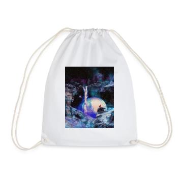 Space Cave avec cascade - Sac de sport léger - blanc - Devant